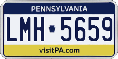 PA license plate LMH5659
