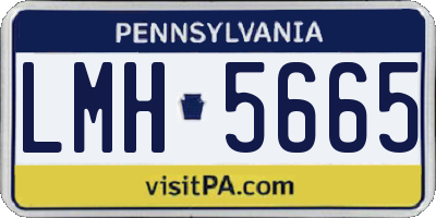 PA license plate LMH5665
