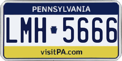 PA license plate LMH5666
