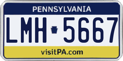 PA license plate LMH5667