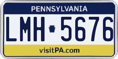 PA license plate LMH5676