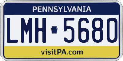 PA license plate LMH5680