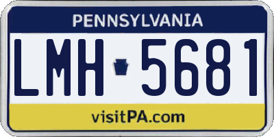 PA license plate LMH5681