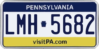 PA license plate LMH5682