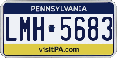 PA license plate LMH5683