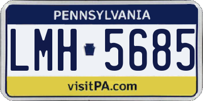 PA license plate LMH5685