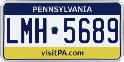 PA license plate LMH5689