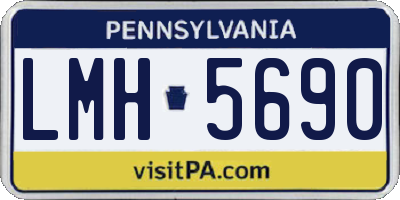 PA license plate LMH5690