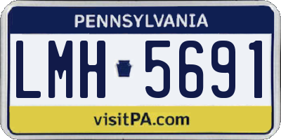 PA license plate LMH5691