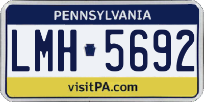 PA license plate LMH5692