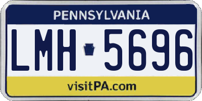 PA license plate LMH5696
