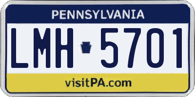 PA license plate LMH5701