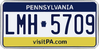 PA license plate LMH5709