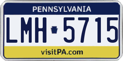PA license plate LMH5715