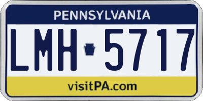 PA license plate LMH5717