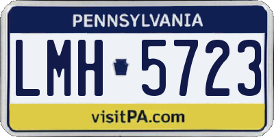 PA license plate LMH5723