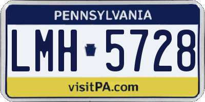 PA license plate LMH5728