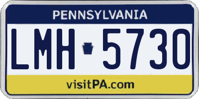 PA license plate LMH5730