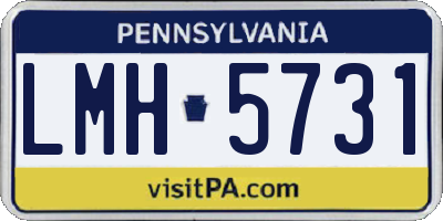 PA license plate LMH5731