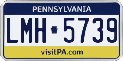 PA license plate LMH5739