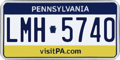 PA license plate LMH5740