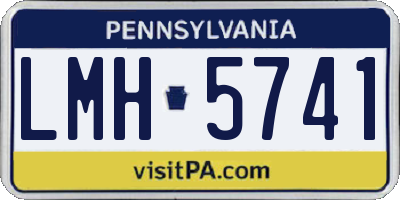 PA license plate LMH5741