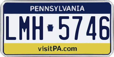 PA license plate LMH5746