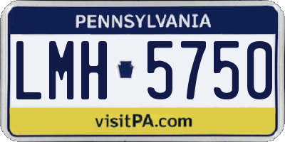 PA license plate LMH5750
