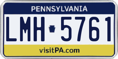 PA license plate LMH5761