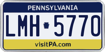 PA license plate LMH5770