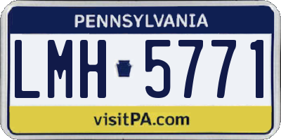 PA license plate LMH5771