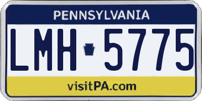 PA license plate LMH5775
