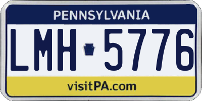 PA license plate LMH5776