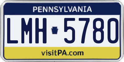 PA license plate LMH5780