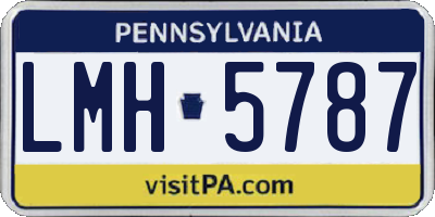 PA license plate LMH5787