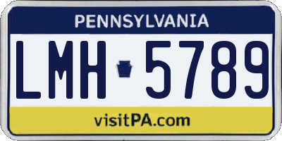 PA license plate LMH5789
