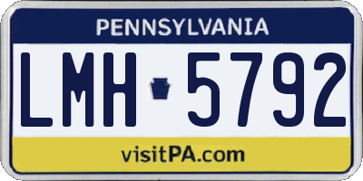 PA license plate LMH5792