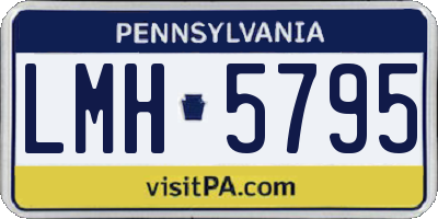 PA license plate LMH5795