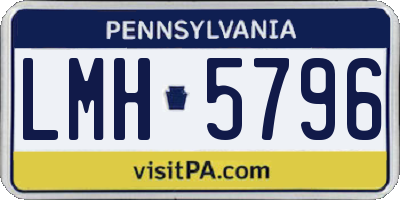 PA license plate LMH5796