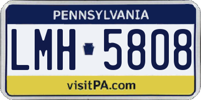 PA license plate LMH5808