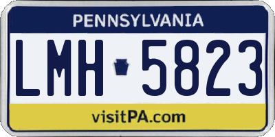 PA license plate LMH5823