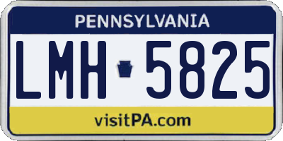 PA license plate LMH5825