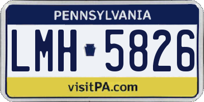PA license plate LMH5826