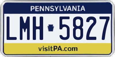 PA license plate LMH5827