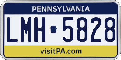 PA license plate LMH5828