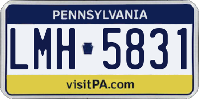 PA license plate LMH5831