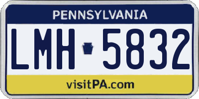 PA license plate LMH5832