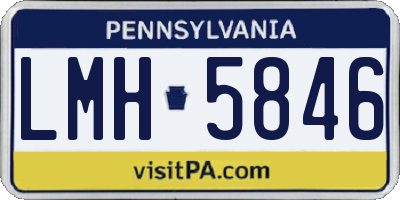 PA license plate LMH5846
