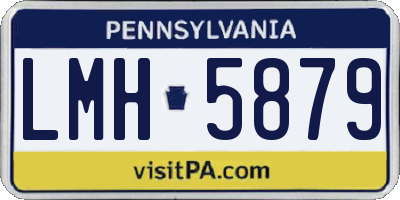 PA license plate LMH5879