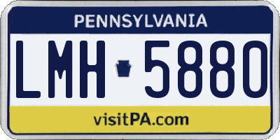 PA license plate LMH5880